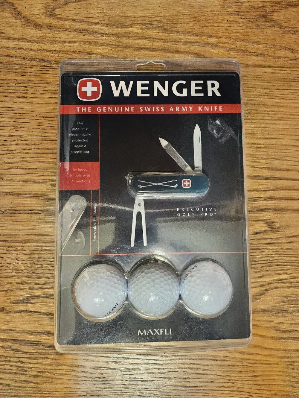 SEALED Wenger Swiss Army Golf Knife with Green Handle and Red Swiss Cross